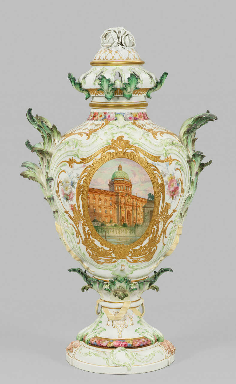 Herausragende kaiserliche KPM Berlin-Potpourrivase…