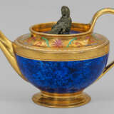 Prachtvolle Empire-Teekanne mit Lapislazuli-Imitat… - Foto 1