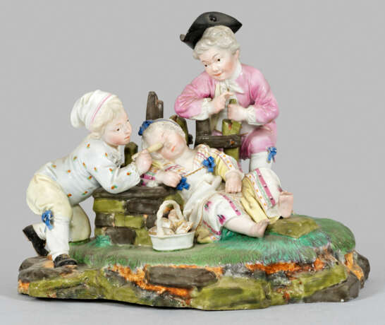 Figurengruppe "Der gestörte Schlummer". Originalti… - Foto 1