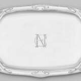 Jugendstil-Henkeltablett Silber. Viereckige, gesch… - photo 1