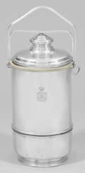 Thermosbehälter von Cartier Sterlingsilber, Pyrex-…