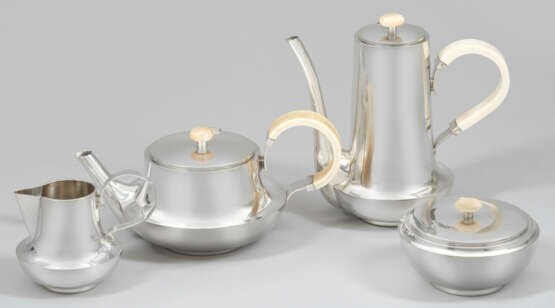 Art Déco-Kaffee- und Teeservice Silber. 4-tlg.; Ka… - Foto 1