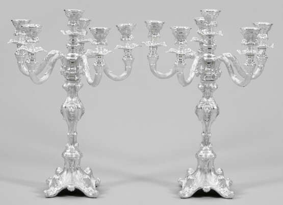 Paar Prunkgirandolen im Barockstil Sterlingsilber,… - Foto 1