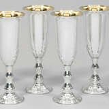 Satz von sechs Champagnerkelchen Sterlingsilber. T… - photo 1