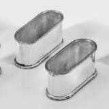 Sechs Serviettenringe Sterlingsilber. Ovaler, glat… - Foto 1