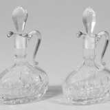 Paar kleine Weinkaraffen Sterlingsilber und Glas. … - Foto 1