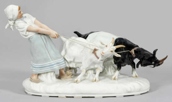 Figurengruppe "Mädchen mit Ziegen". Originaltitel … - Foto 1