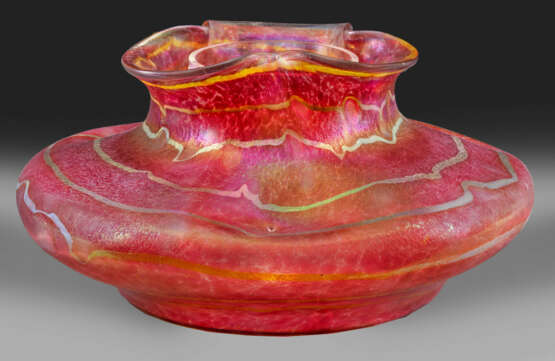 Große Jugendstil-Vase von Fritz Heckert Gedrückter… - photo 1