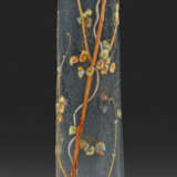 Frühe Stangenvase von Emile Gallé Bläulichgrau opa… - фото 1
