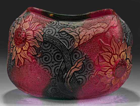 Seltene Jugendstil-Vase mit Sonnenblumen-Dekor von… - photo 1