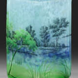 Kleine Daum-Vase mit "Paysage lacustre"-Dekor Raut… - Foto 1