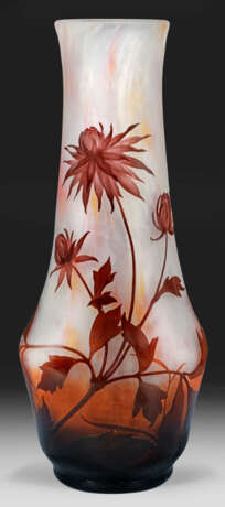 Sehr große Vase mit mit Dahlien-Dekor "Dahlias à C… - photo 1