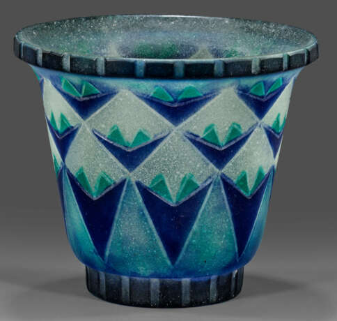 Art Déco-Vase von Argy-Rousseau Glockenform. Pâte … - photo 1