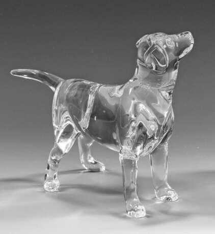 Labrador-Glasskulptur von Baccarat Farbloses Krist… - photo 1