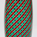 Vase von Venini Farbloses, tannengrünes und rotes … - photo 1