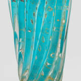 "Cordonato d'oro"-Vase Farbloses Glas mit eingesto… - Foto 1