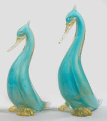 Paar "Sommerso"-Enten "Sommerso"-Technik, farblos …