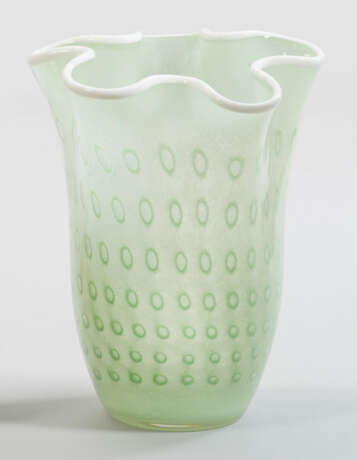Bechervase von Venini Farbloses Glas mit lindgrüne… - photo 1