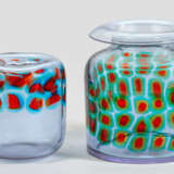 Zwei "Murrine"-Vasen Überfangglas, farblos, zwei- … - photo 1