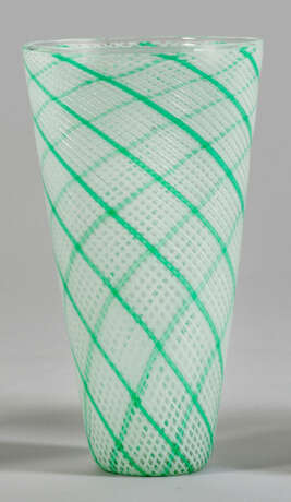 "Reticello"-Vase von Aureliano Toso Farbloses Glas… - Foto 1
