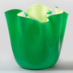 Große "Fazzoletto"-Vase von Venini Farbloses Glas …