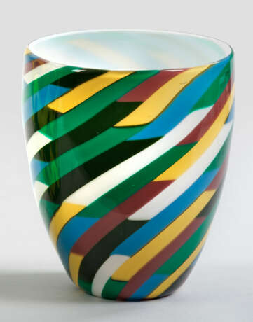 "Klee"-Vase von Venini Farbloses und mehrfarbiges … - photo 1