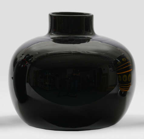 "Opachi"-Vase von Venini Schwarzes Glas, ausgeführ… - photo 1