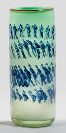Bechervase von Charles Pamoto Farbloses Glas mit f… - Foto 1
