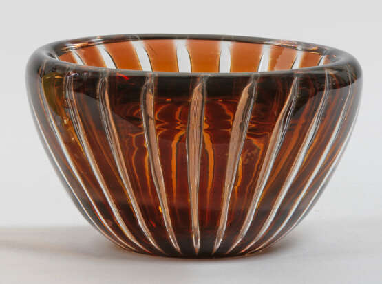 Ziervase von Edvin Öhrström Farbloses Glas mit ein… - photo 1