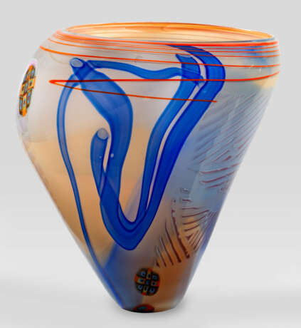 Große Ziervase von Wes Hunting Farbloses Glas über… - фото 1