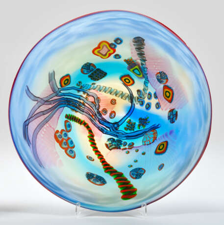 Große Zierschale von Wes Hunting Farbloses Glas üb… - фото 1