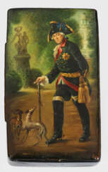 Tabatiere mit Bildnis Friedrich des Großen Pappmac…