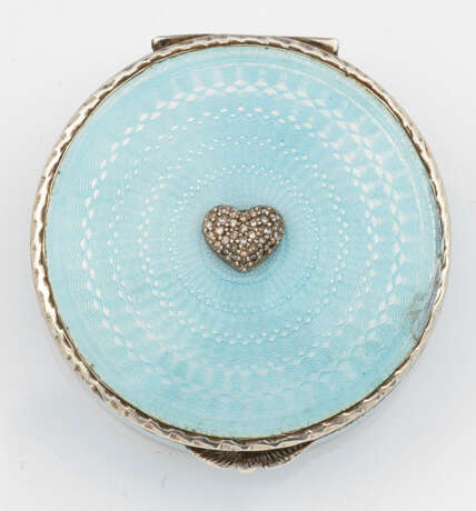 Kleine Pillendose im Stil von Karl Fabergé. Silber… - photo 1