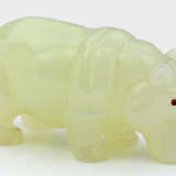 Miniatur-Nilpferd im Stil von Karl Fabergé. Grüne,… - Foto 1