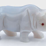 Miniatur-Nashorn im Stil von Karl Fabergé. Hellbla… - Foto 1