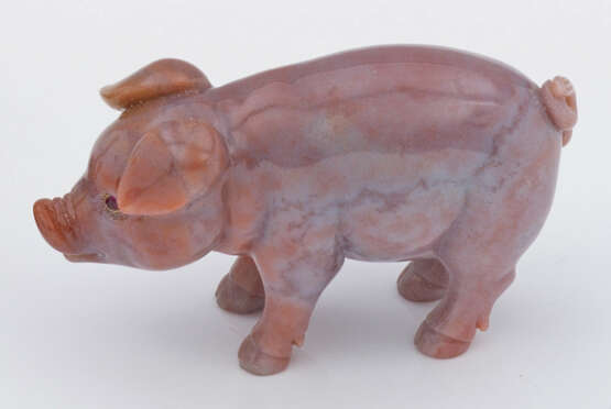 Miniatur-Schwein im Stil von Karl Fabergé. Rhodoni… - Foto 1