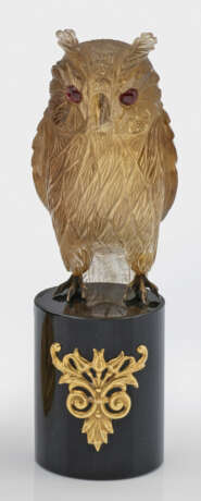 Miniatur-Uhu im Stil von Karl Fabergé. Kristallgla… - Foto 1