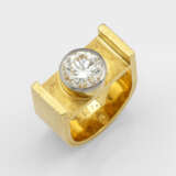 Avantgardistischer Diamant-Solitärring Gelbgold, g… - photo 1