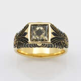 Mystischer Fancy Diamant-Solitärring Gelbgold, tei… - Foto 3