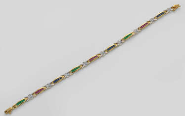 Klassisches Multicolor-Armband Gelbgold, gest. 18 …