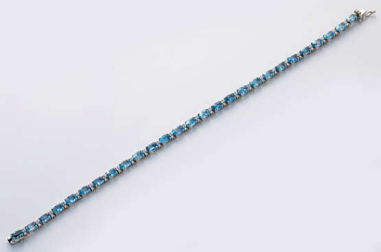 Feines Topas-Brillant-Armband Weißgold, gest. 750.… - Foto 1