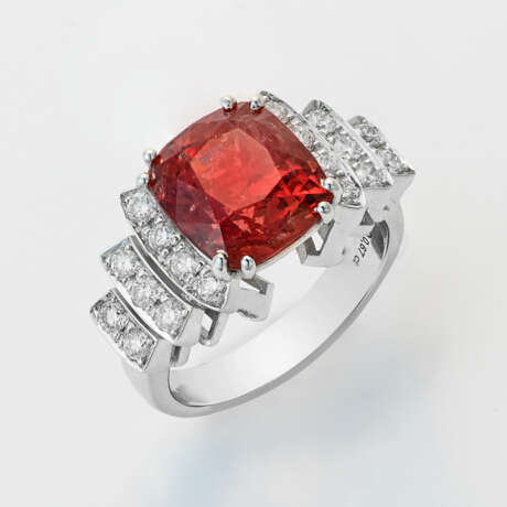 Burma Spinellring mit Brillanten Weißgold, gest. 7… - Foto 1