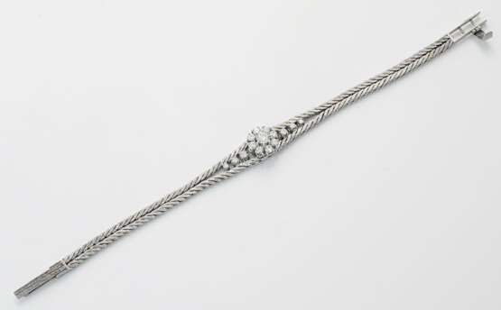 Cocktail-Brillantarmband aus den 1960er Jahren Wei… - Foto 1
