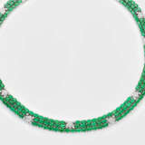 Repräsentatives Smaragd-Diamant-Collier Weißgold, … - Foto 1