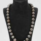 Tahitiperl-Collier Einreihige Kette aus 37 anthraz… - photo 1