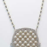 Elegantes Perl-Collier Weißgold, gest. 750. Einrei… - photo 1