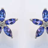 Paar feine Tansanit-Ohrringe im Stil von Tiffany W… - фото 1