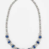 Prachtvolles Saphir-Diamant-Collier Platin, gest. … - фото 1
