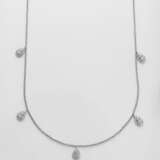 Feines Brillant-Collier Weißgold, gest. 750. An se… - photo 1