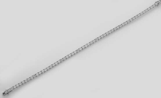 Klassisches Brillant-Rivière-Armband Weißgold, ges… - photo 1
